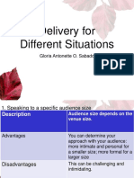Delivery For Different Situations