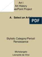 Art I  PowerPoint Project Description