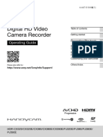 Sony Handycam HDR - pj380 Operating Guide