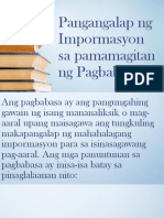 Pangangalap NG Impormasyon Sa Pamamagitan NG Pagbabasa