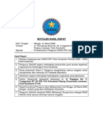 Notulen Rapat Pengurus GANN DPC Surakarta 2020-2025