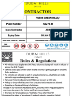 Vehicle Pass Template Contractor (A4 Size)