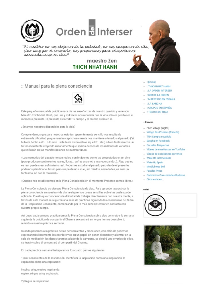 ORDEN DEL INTERSER SPAIN Manual para La Plena Consciencia PDF