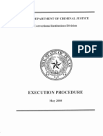 Execution Procedure TDCJ 2008
