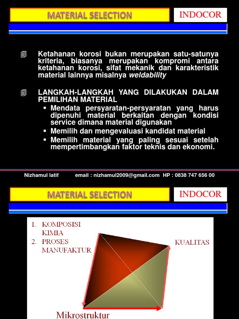 001 Pemilihan Material | PDF