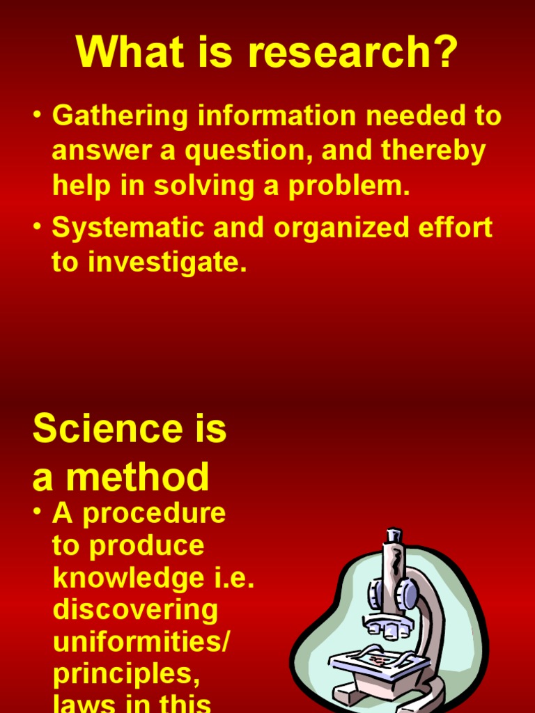 What Is Research? Gathering Information Needed To PDF Theory