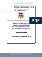29 - Junio Anpe 075 - 2019 Estudio DTP Construcción Sistema de Alcantarillado Sanitario - Central Paractito Distrito 9