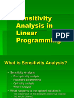 Sensitivity Analysis (LP)
