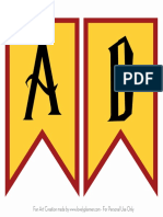 PDF Harry Potter Alphabet Banner (Yellow - Red) - by Lovely Planner