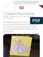 Origami Dress Tutorial Inklings & Yarns PDF