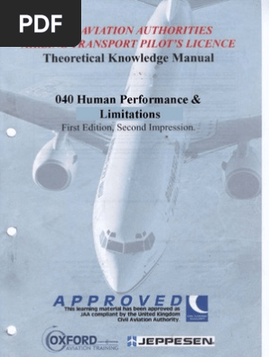 Jaa Atpl Book 08 - Oxford Aviation Jeppesen - Human Performance