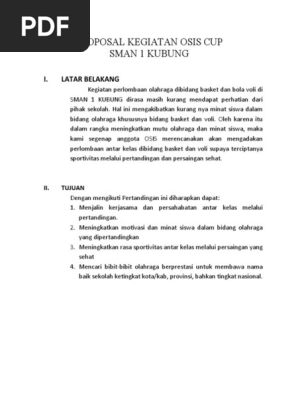 Proposal Kegiatan Osis Cup