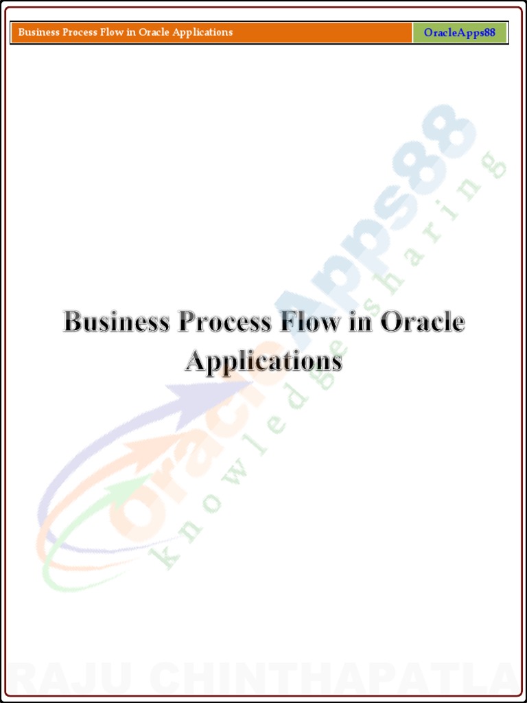 Business Process Flow in Oracle Applications PDF | PDF