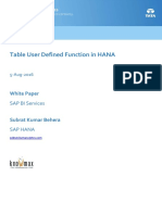 Table User Defined Function in SAP HANA