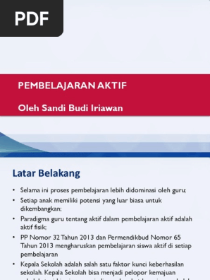 Bahan Tayang Pembelajaran Aktif Pdf