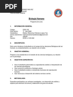 Biología Humana Guía Curso