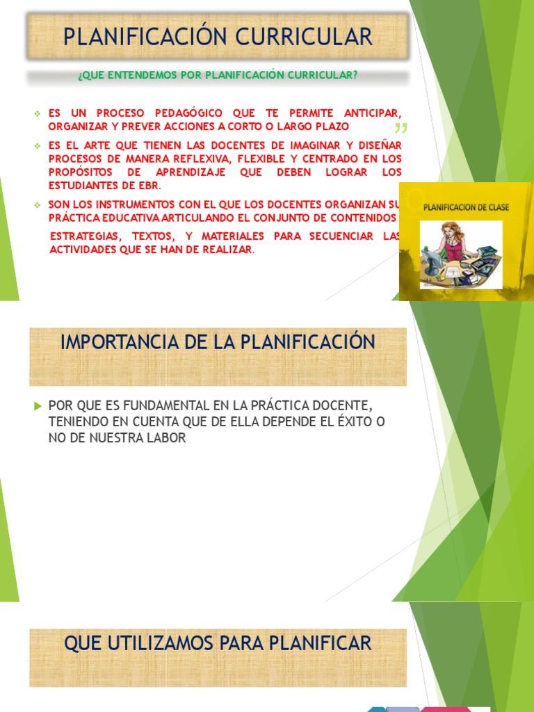 Importancia de la Planificación Curricular | PDF | Plan de estudios ...