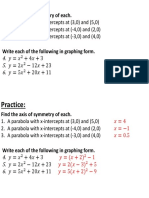 Vertex and Graphing Form From Standard Form (-B Over 2a) PDF