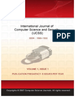 International Journal of Computer Science and Security (IJCSS), Volume (1), Issue