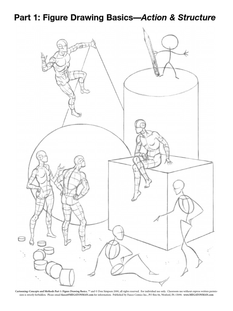 Comics Cartooning Concepts and Methods PT 1 Figure Drawing Basics PDF ...
