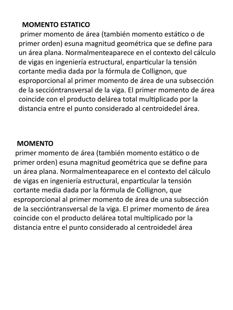 Primer Momento de Área en Vigas | PDF