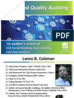 Advanced Quality Auditing Webcast With Lance Coleman - Slides