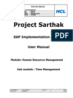 SAP Time Management User Manual