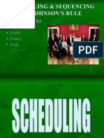 Scheduling & Sequencing by Johnson'S Rule