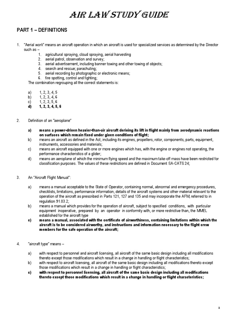 Air Law Study Guide for CPL | PDF | Instrument Flight Rules | Flight ...