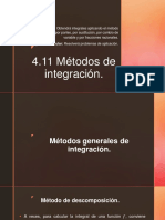 4.11 Métodos de Integración.