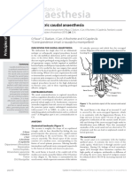 Paediatric Caudal Anaesthesia PDF