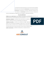 Constitucion de Una Empresa PDF