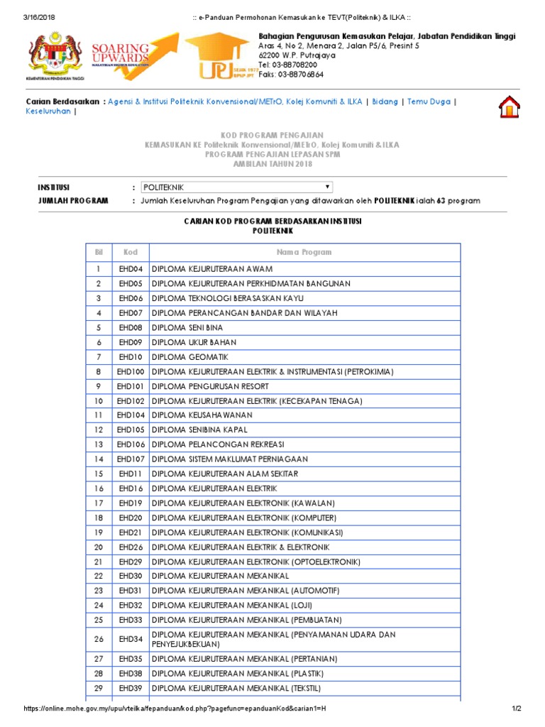E Panduan Permohonan Kemasukan Ke Tevt Politeknik Ilka Pdf