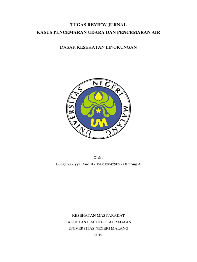 Review Jurnal Pencemaran Udara Dan Pencemaran Air | PDF