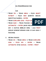 Cara Pengoperasian Ekg