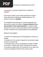 Research - Sampling Methods and Techniques