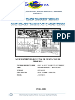 Plan de Trabajo Tuberia Alcantarillado PDF