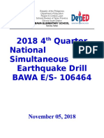 4th Quarter Earthquake Drill
