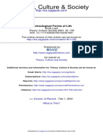 4 - Lash, S. (2001) - Technological Forms of Life. Theory, Culture & Society, 18 (1), 105-120.