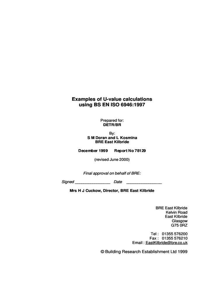 Calculation of U-Value Based On ISO 6946-1997 | PDF | Building ...