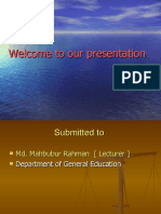 Welcome To Our Presentation