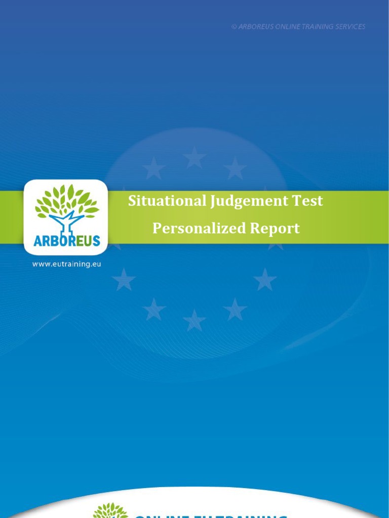 Online EU Training Sample Situational Judgement Test Report | PDF ...