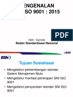 Sosialisasi ISI SNI - ISO - 9001