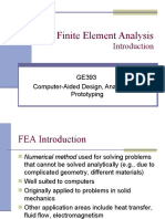 Finite Element Analysis: GE393 Computer-Aided Design, Analysis and Prototyping