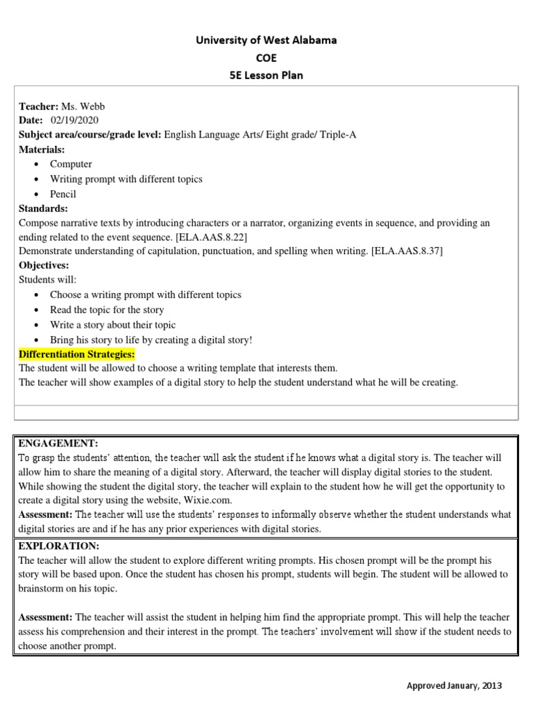 Digital Storytelling Lesson Plan | PDF | Lesson Plan | Teachers