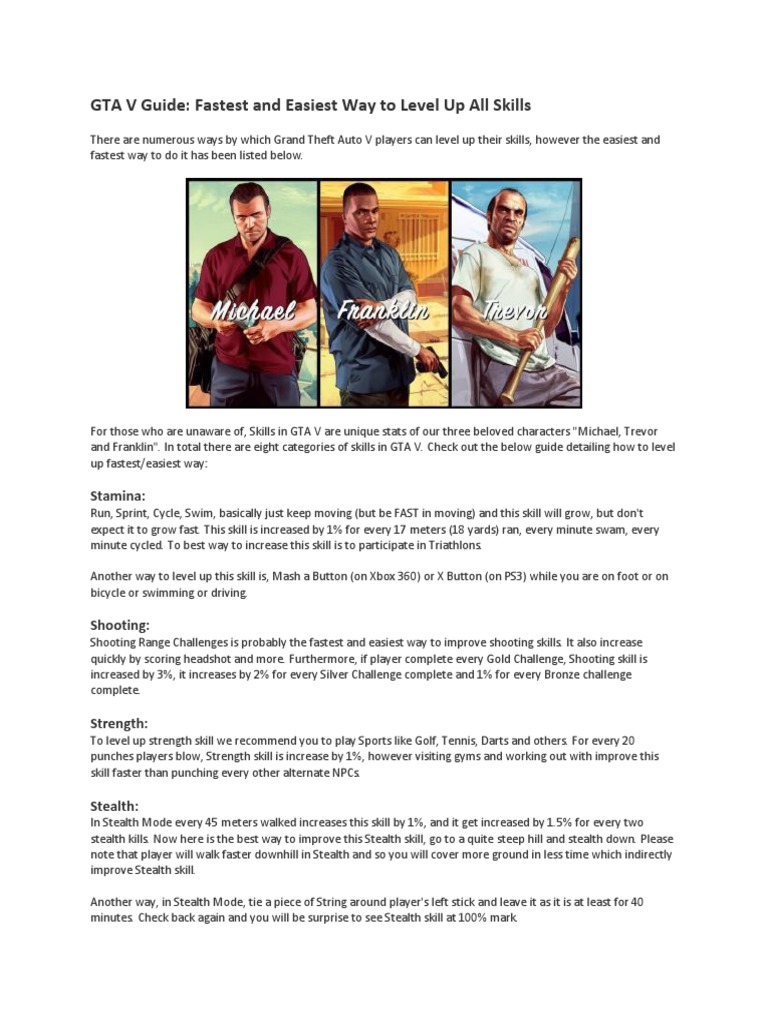 GTA V Guide | PDF | Leisure | Sports