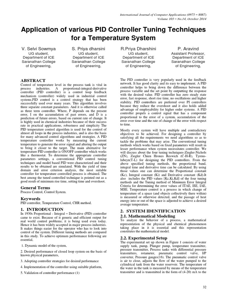 PID Control For Temperature | PDF | Control Theory | Analysis