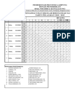 Format Jadwal Pengawas Ruang Ujian Semester