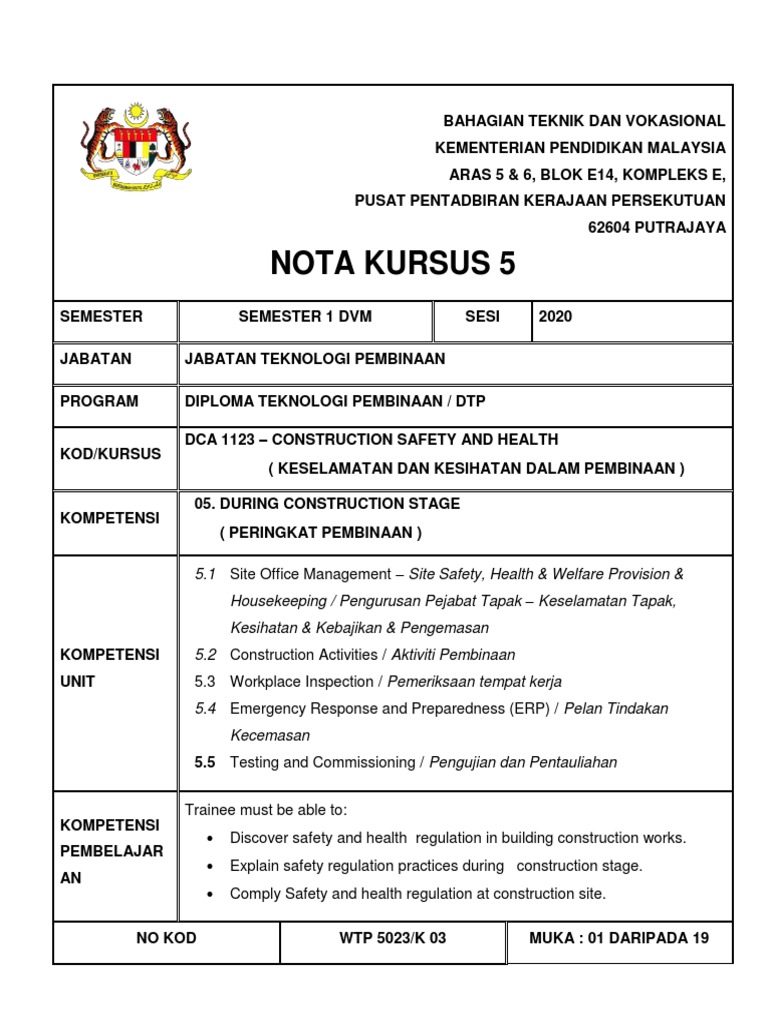 Dca 1123 Nota K5 Pdf