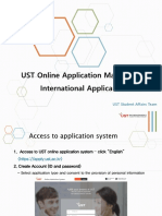 UST Online Application Manual For International Applicants